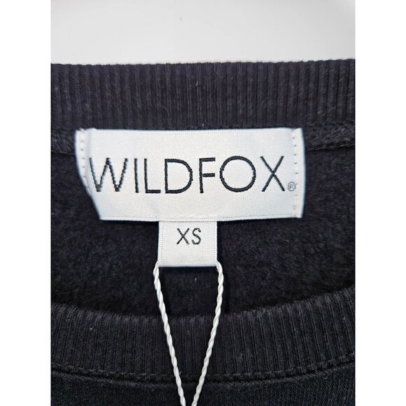 Wildfox Harlequin Heart Fifi Sweatshirt Black Womens Sz XS Oversized Sequins NEW - Picture 8 of 13